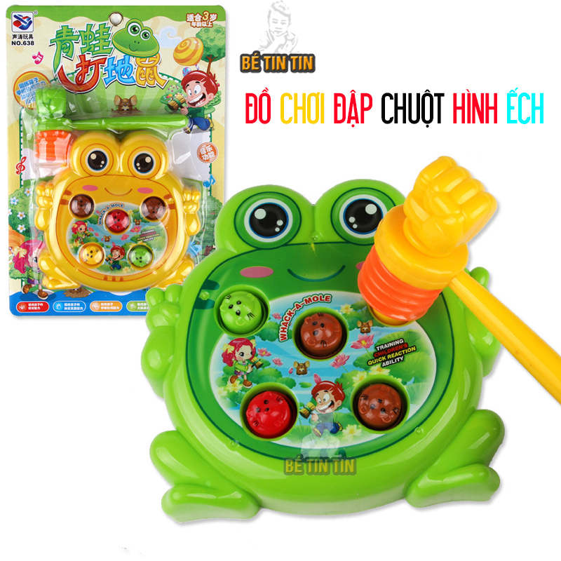 Đồ Chơi Đập Chuột Hamster Hình Ếch Con Cho Bé