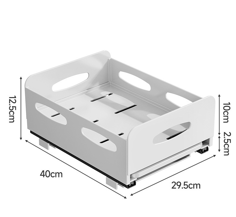 Drawer kitchen dish rack Kitchen cabinet built-in pull-out tray tray storage rack Household drawer cutlery cup rack