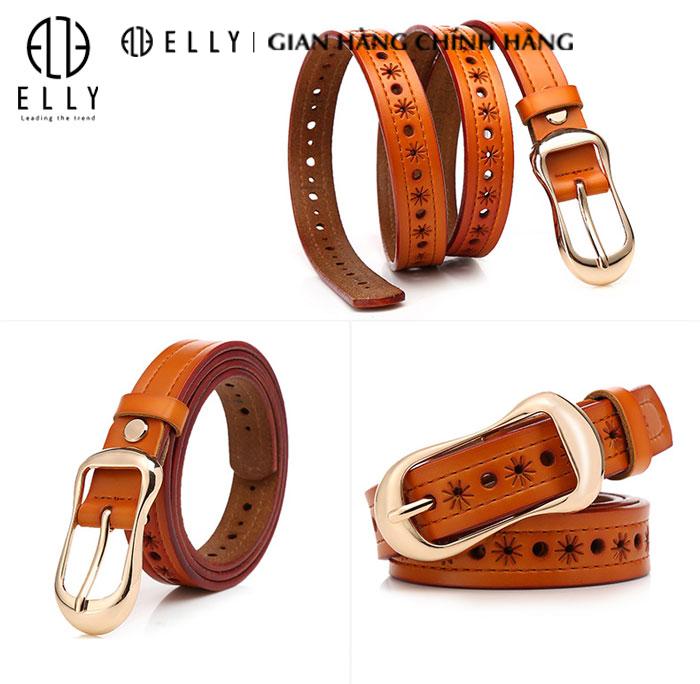 [Brand Day] Dây lưng nữ cao cấp da thật ELLY – ED23