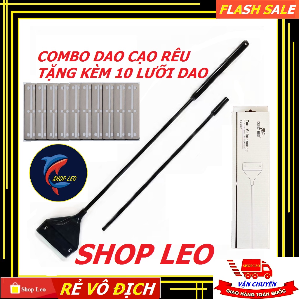Dao cạo rêu + 10 Lưỡi dao - cạo rêu bể cá cảnh- hồ thủy sinh - phụ kiện thủy sinh - shopleo - cây cạo rêu hồ thủy sinh