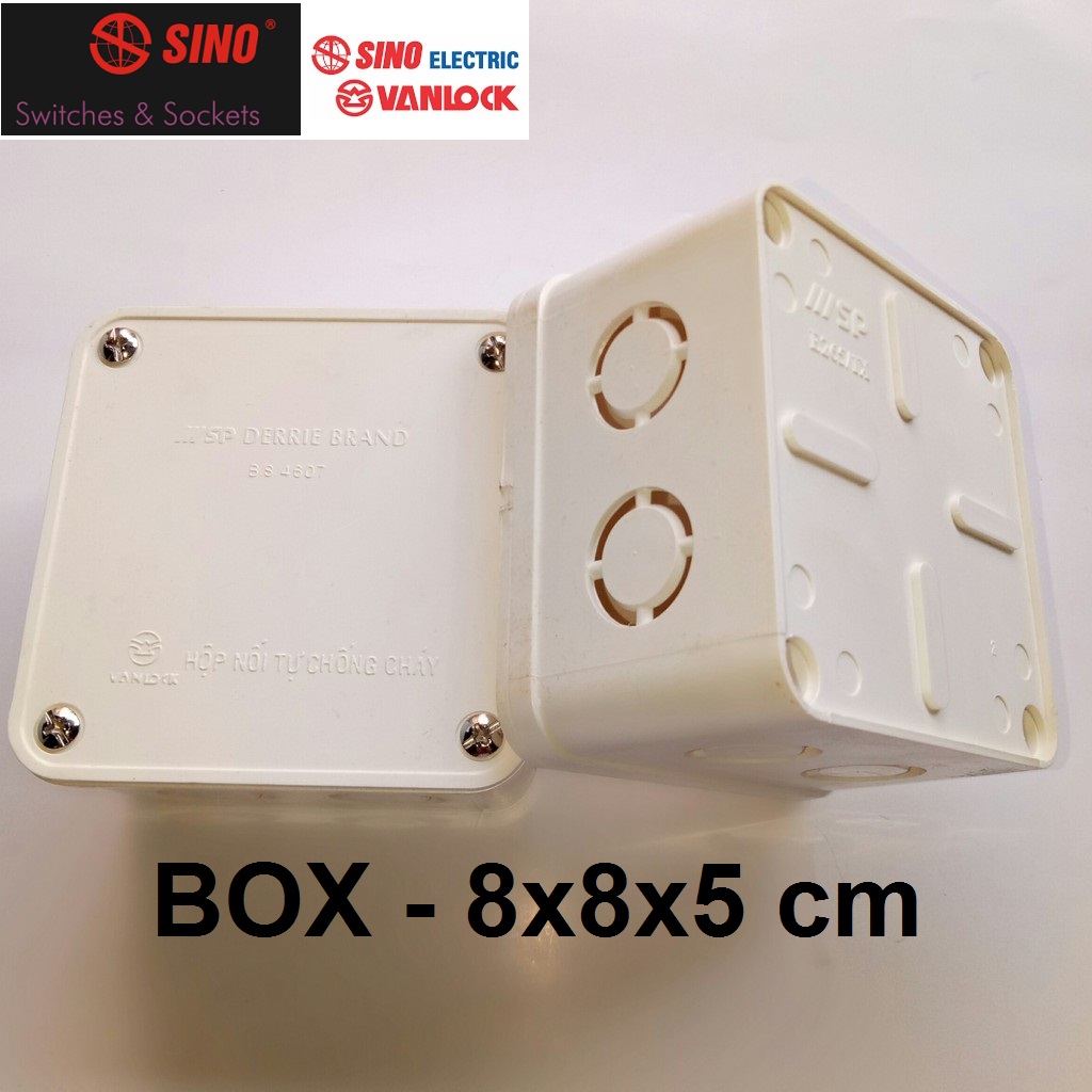 Sino - hộp box nối dây chống cháy sino sp 8x8 --- e265/1x - box 8x8
