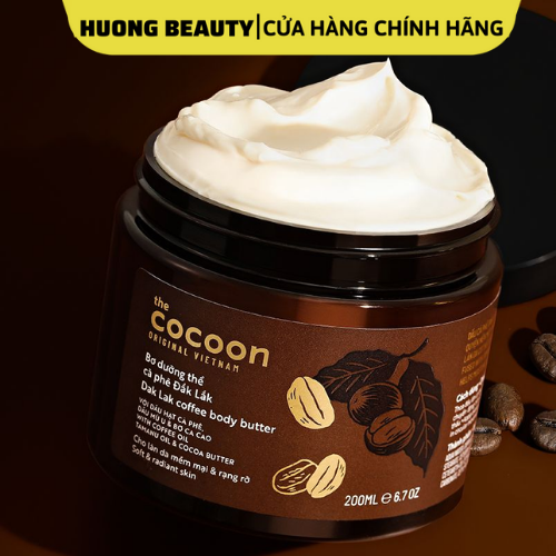 Bơ dưỡng thể cà phê Đắk Lắk Cocoon cho da mềm mịn & rạng rỡ
