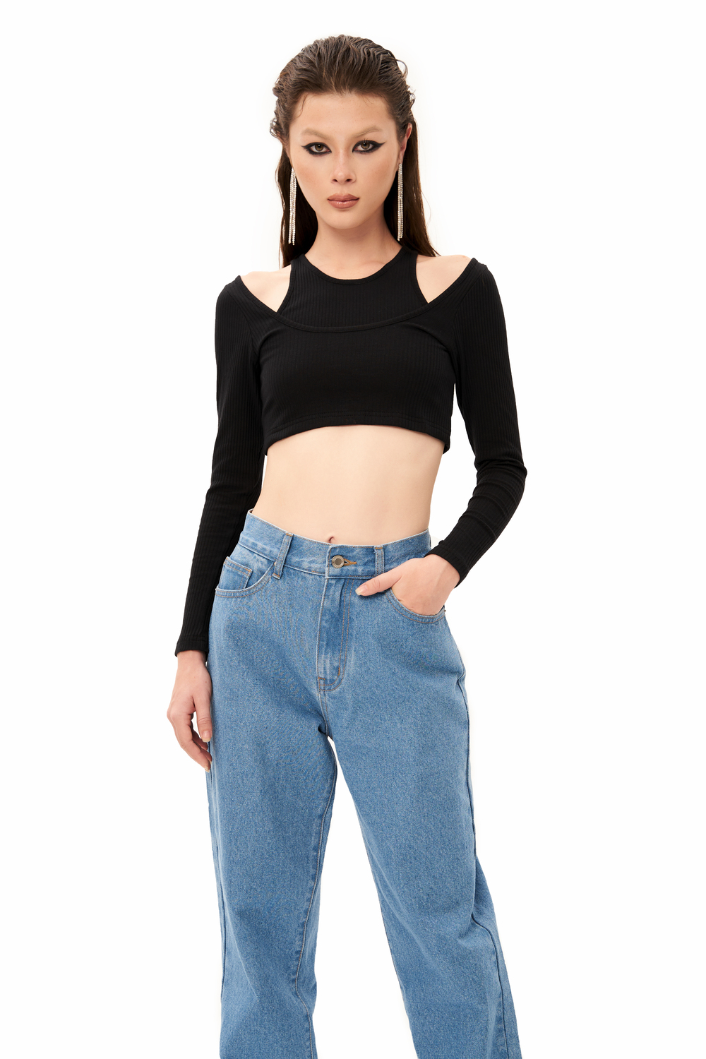 Quần jeans jogger nữ, là min - JOGGER JEANS
