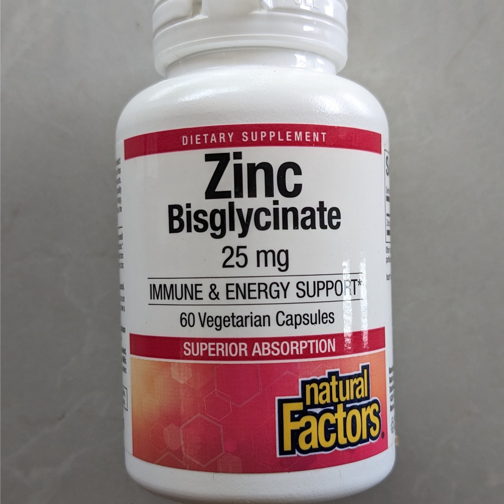 Viên kẽm Natural Factors Zinc Bisglycinate 60 viên
