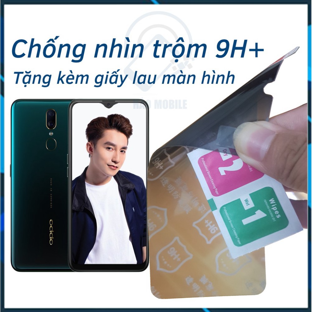 Dán chống nhìn trộm oppo f11, f11 pro - dán cường lực dẻo nano 9h+