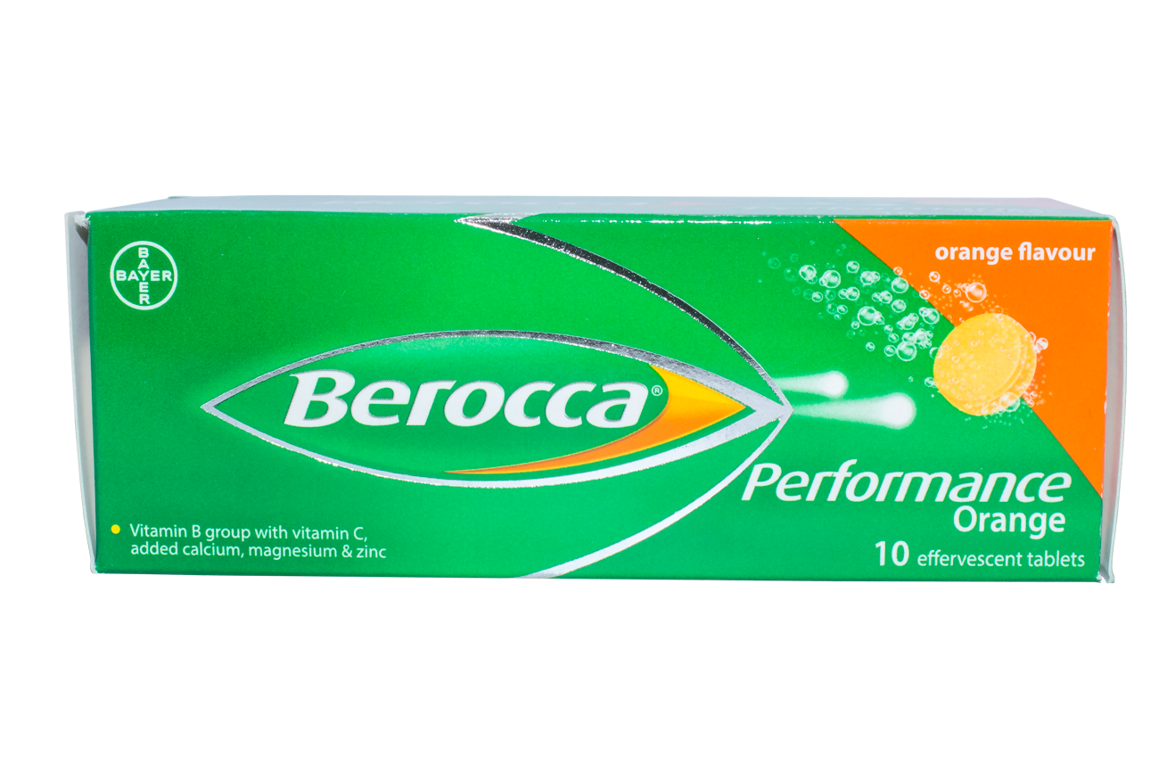 [HCM]Hộp Berocca vị cam dạng sủi 10 viên