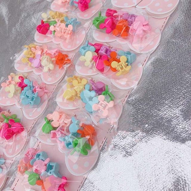 ☀️ ☀️ Set 10 Kẹp Mini Gắn Tóc Cho Bé Hình Chuột Mickey