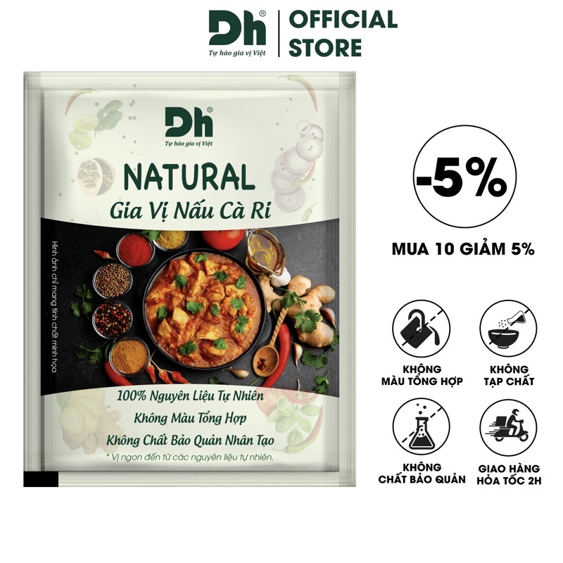 Gia vị nấu cà ri Natural Dh Foods gia vị