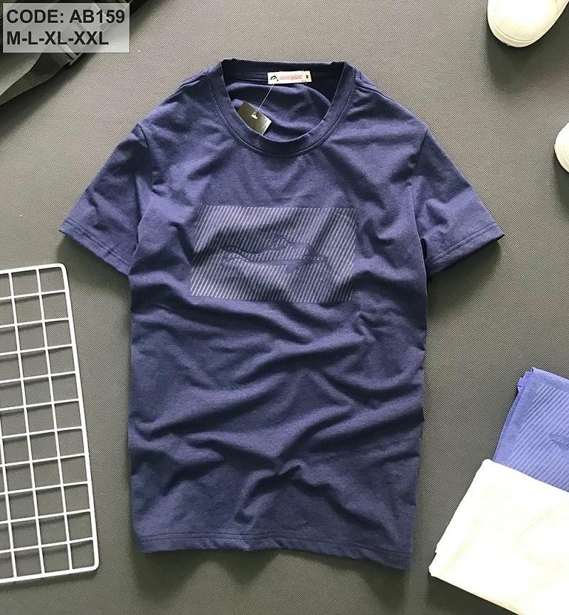 ÁO THUN NAM CỔ TRÒN IN DẬP CHÌM CÁ HEO