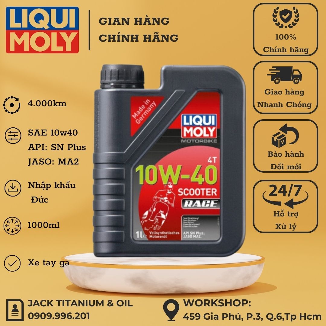 Viscous LIQUI MOLY scooter race 10w40cho scooter Germany imported genuine commitment
