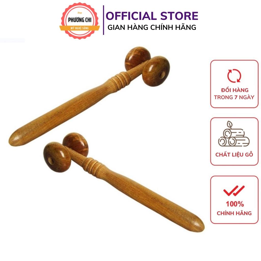 Cây lăn mũi mát xa mặt bằng gỗ thơm