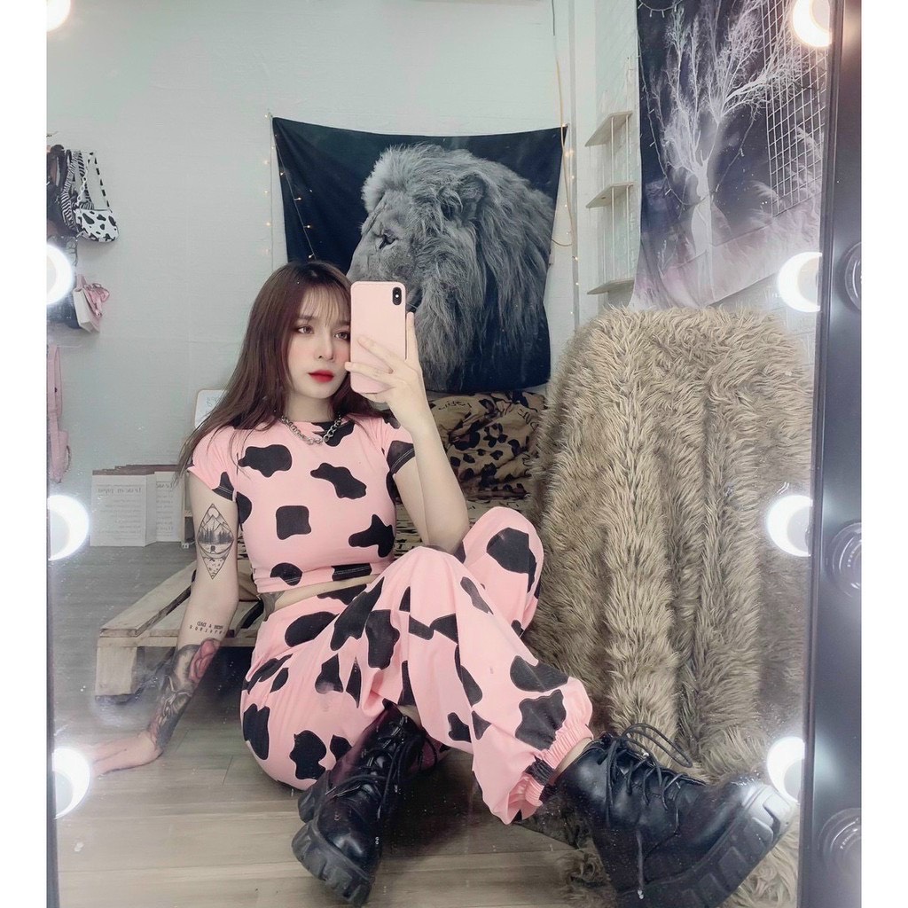 [TRENDING] Sét Bộ Bò Sữa Croptop Nhiều Màu Siêu Chất TTVV0119