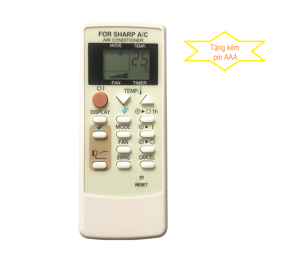 Remote Điều Khiển Máy Lạnh SHARP Điều Hòa CRMC-A806JBEZ CRMC-A751JBEZ Kèm Pin AAA