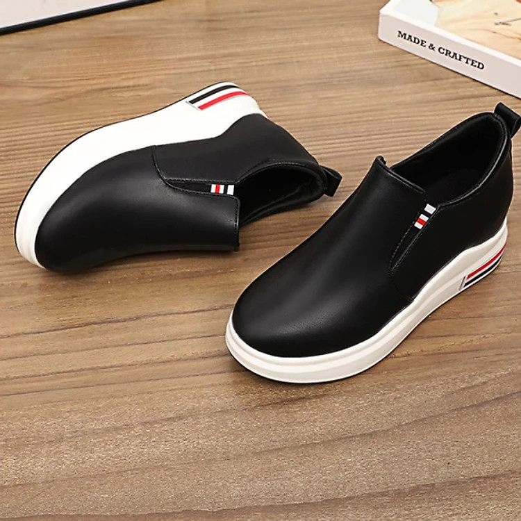 Giày Lười 2 vạch kẻ đế cao 7cm L299-1068