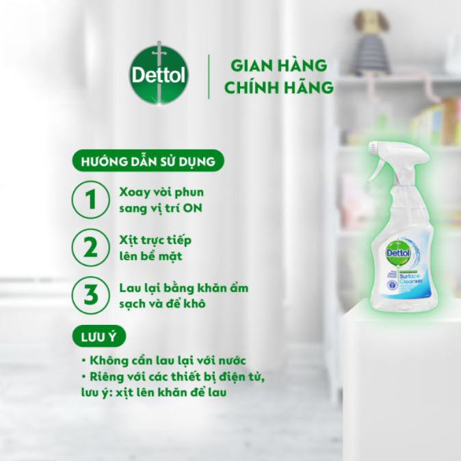 Combo 2 Chai Xịt Vệ Sinh Bề Mặt Dettol 500ml