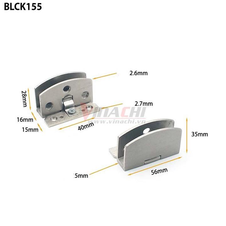 BẢN LỀ CỬA KÍNH INOX CHỐT CHẶN bộ 2 cái