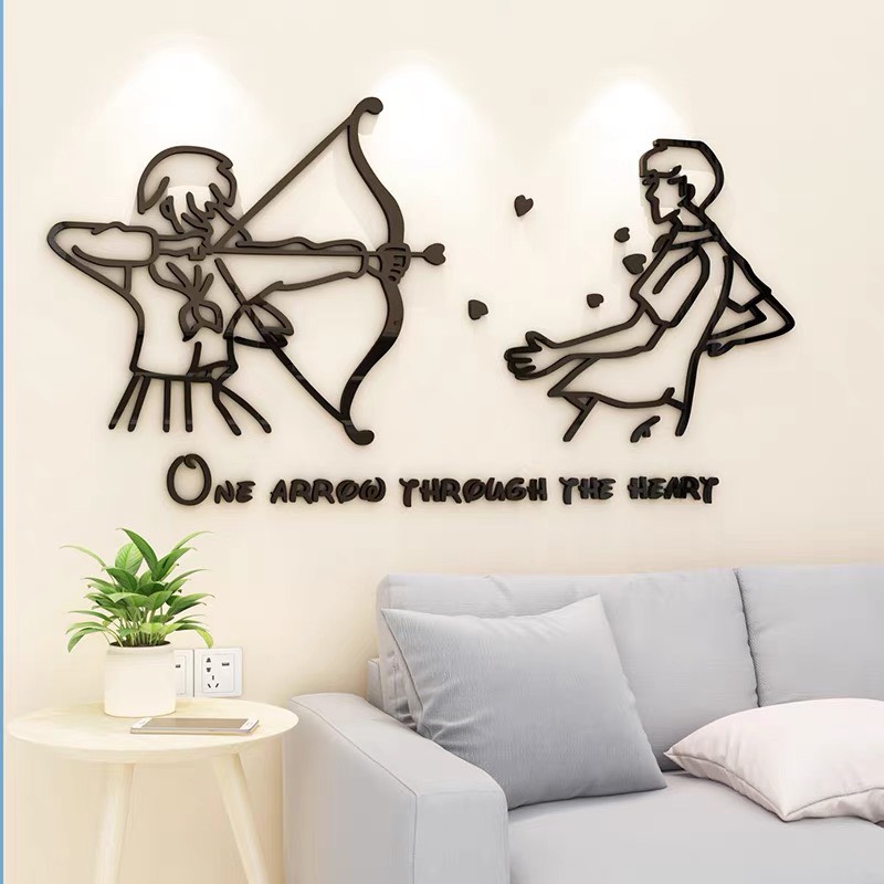 Tranh dán tường mica 3d- bắn cung