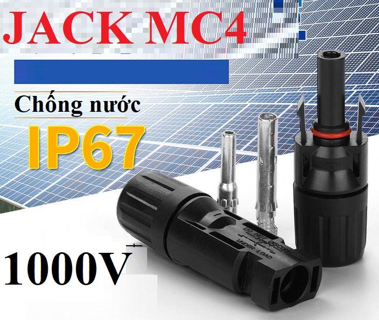 Cút mc4 1000v jack kết nối mc4 1000v cút nối chuyên dụng cho cáp năng lượng mặt trời chống nước ip67
