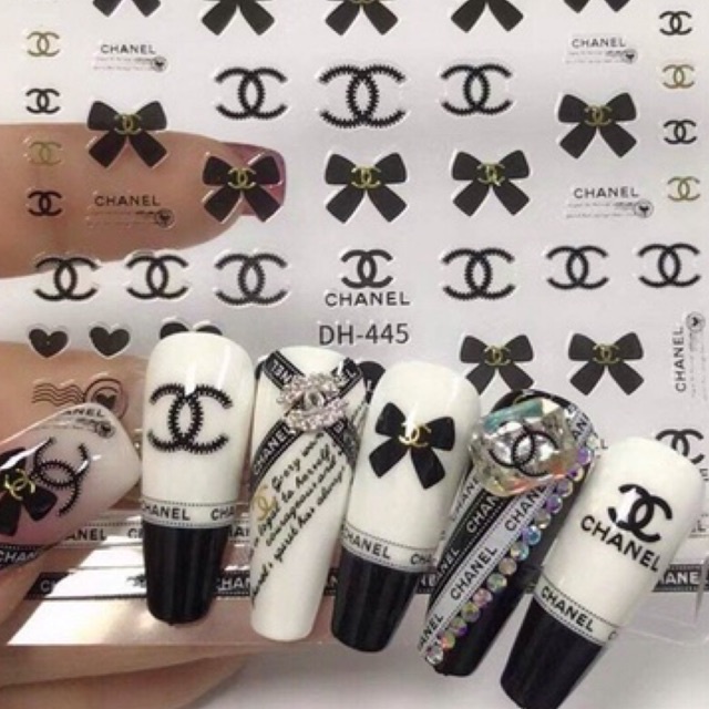 Sticker hình dán móng chữ thương hiệu siêu HOT