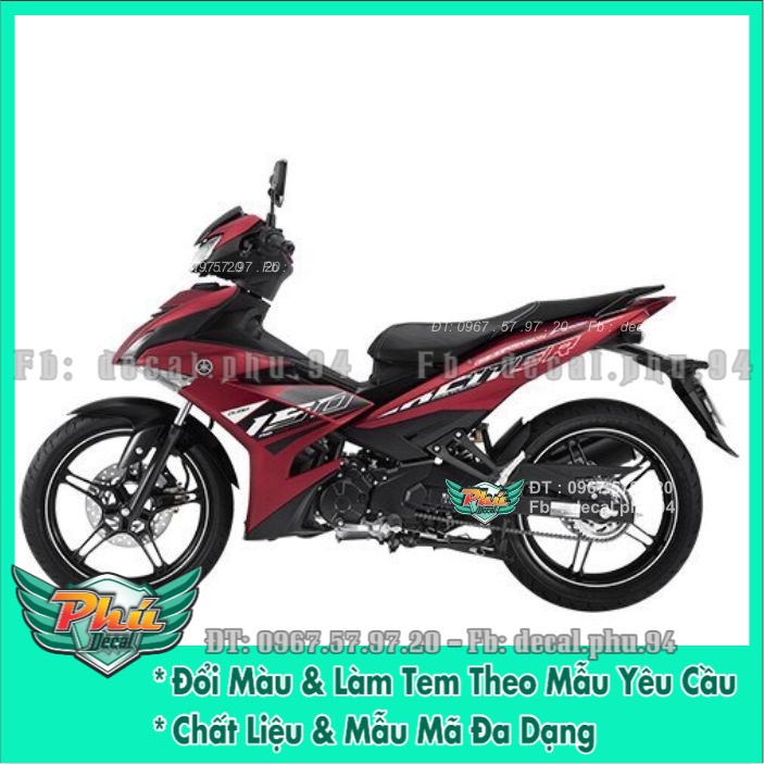 Tem rời cover zin exciter 150 đỏ nhám 2020