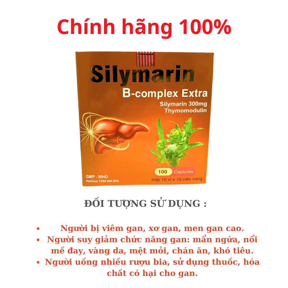BỔ GAN SILYMARIN B-COMPLEX EXTRA - HỘP 100V