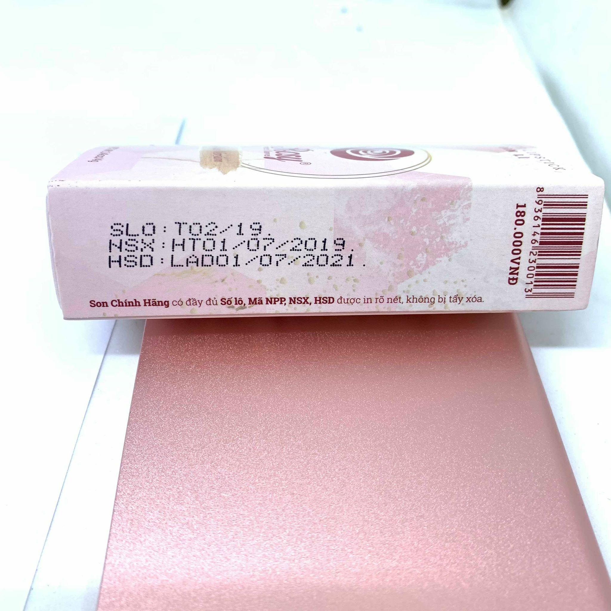 Son Môi Siêu Lì Rosy Màu Đỏ Hồng