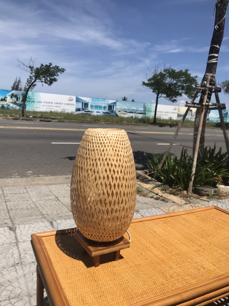 Đèn mây để sàn hoặc treo vintage, boho