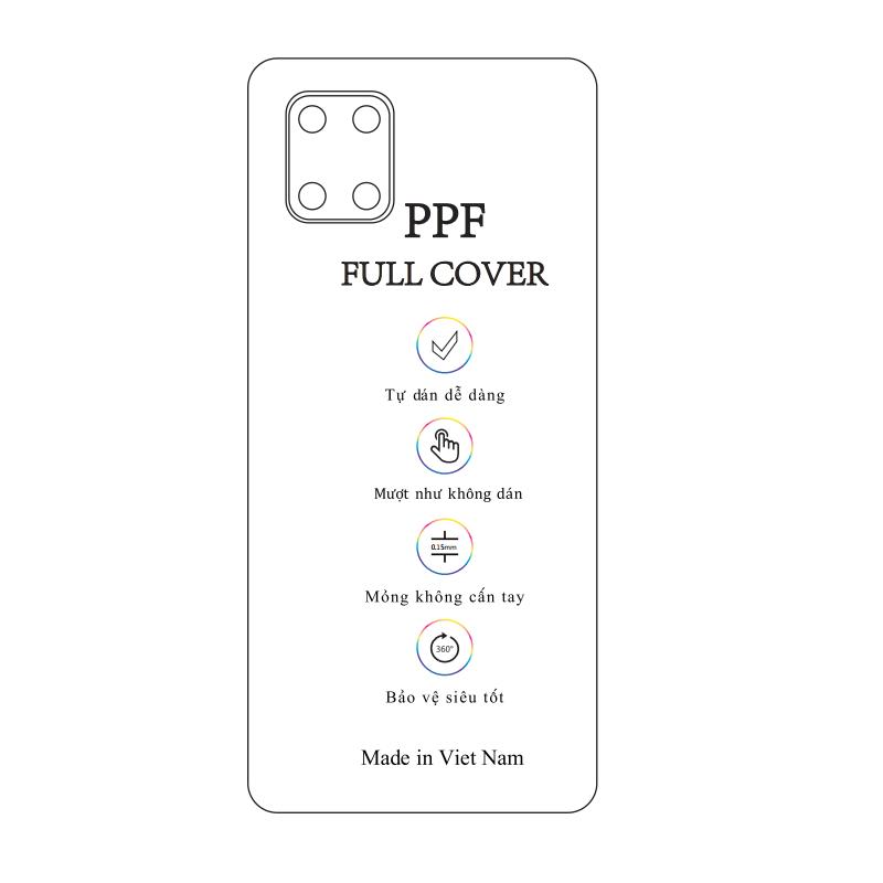 Dán dẻo PPF Samsung Note 10 Lite mặt sau và cường lực camera
