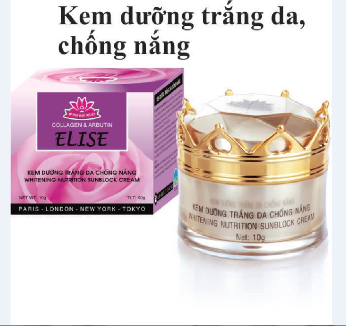 Kem Elise trắng da chống nắng 10g