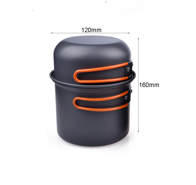 [HCM]Bộ nồi cắm trại DS-101 xanh lá, cam
