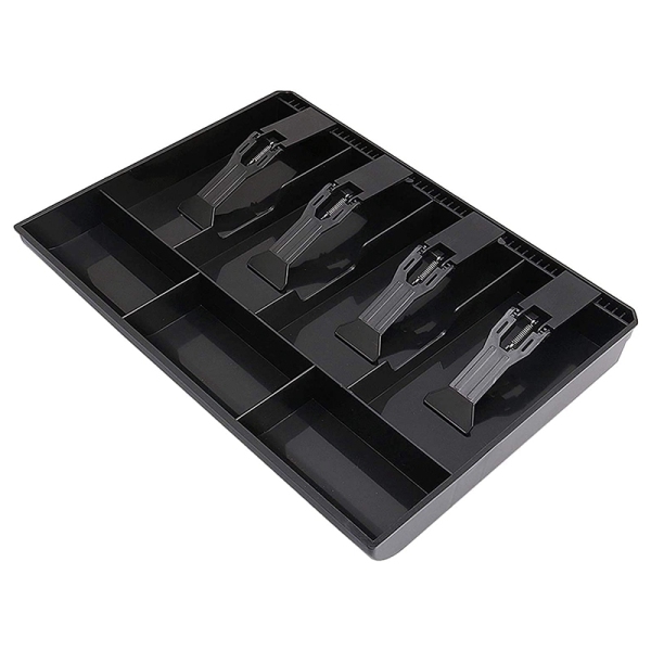 Cash Register Drawer - Cash Money Tray Replacement 4 Bill/3 Coin Cash Register Insert Tray,12.6 x 9.6 x 1.4Inch