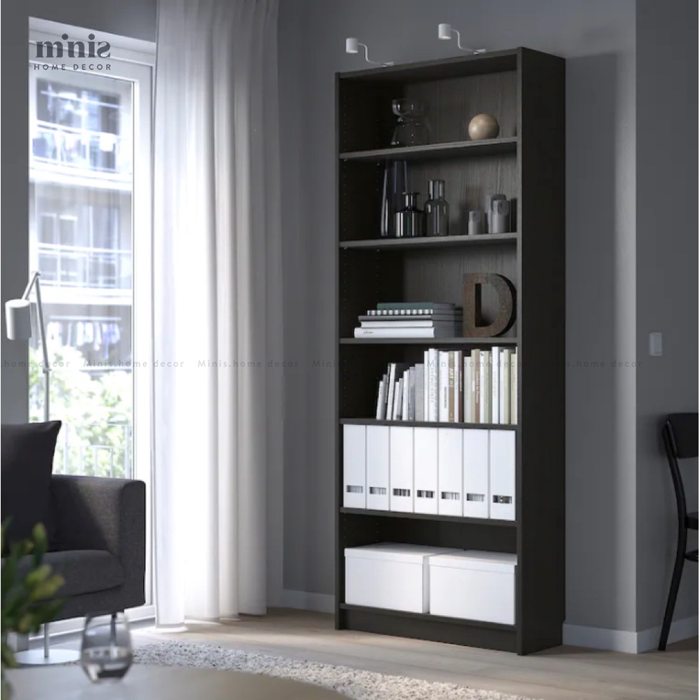 BILLY Kệ Sách 2m, Minis đã lắp đặt sẵn, bảo hành 12 tháng