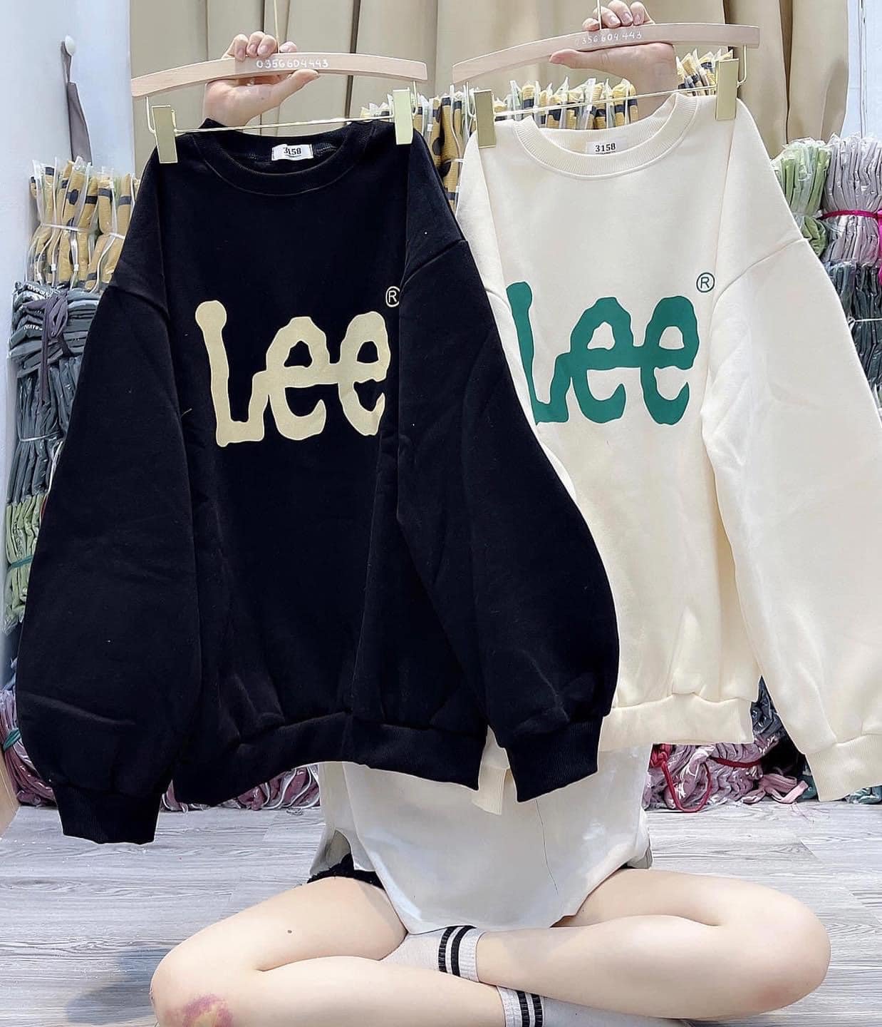 ÁO nỉ sweater in chữ Lee ( trọng lượng từ 40kg đến 70kg )