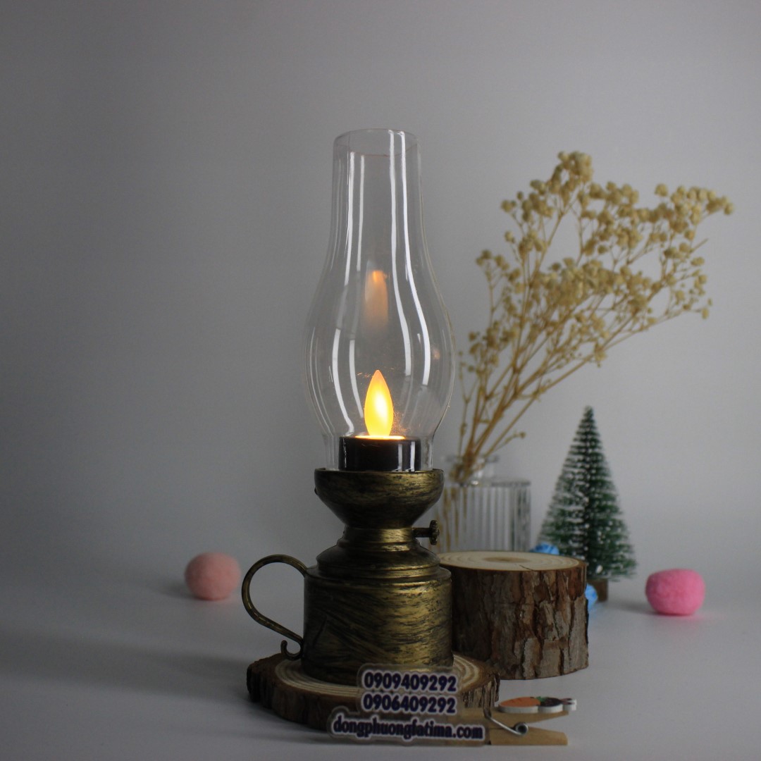 2 Cây Đèn Dầu Trang Trí Bóng Led