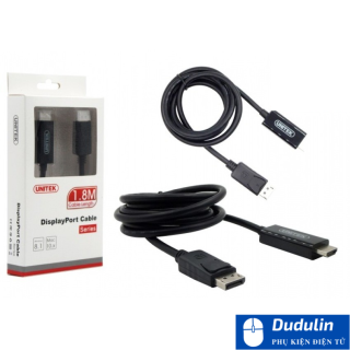 Cáp chuyển đổi DisplayPort sang HDMI dài 1.8M Unitek Y-5118CA thumbnail