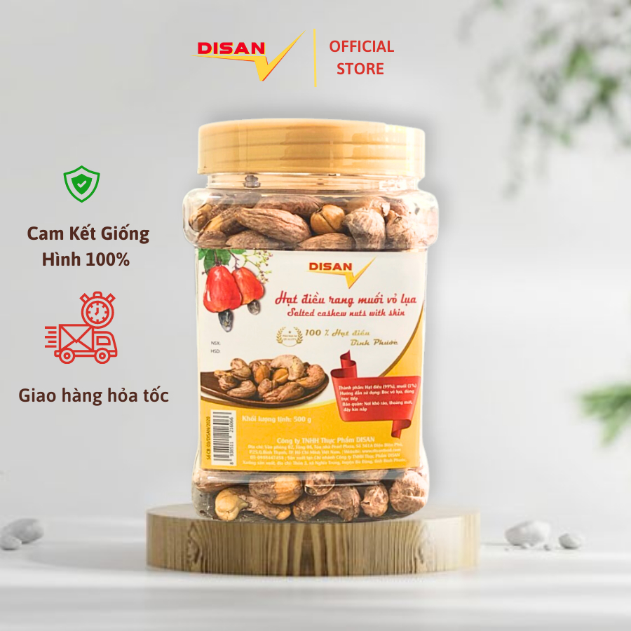 HẠT ĐIỀU RANG MUỐI VỎ LỤA Loại A Bình Phước 500gr - 1kg