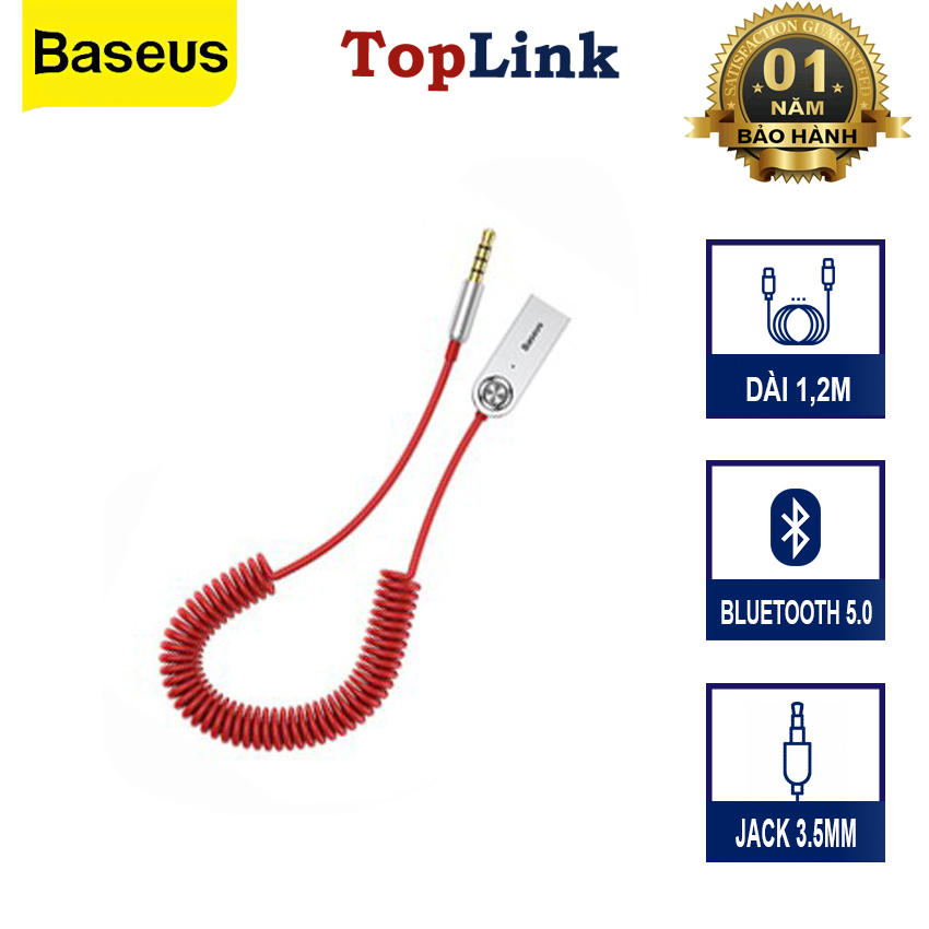 Baseus USB Bluetooth Adapter Dongle Cable CABA01 Đối Với Xe 3.5mm Jack Aux Bluetooth 5.0 4.2 4.0 Receiver Loa Âm Thanh Âm Nhạc transmitter - Phân phối bởi TopLink