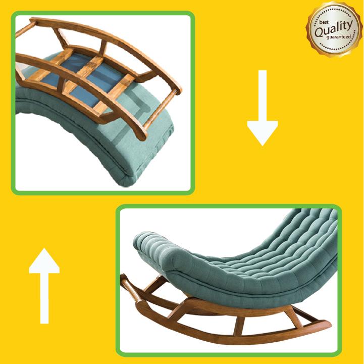 [Trả góp 0%]Ghế sofa thư giãn Ghế bập bênh kèm đôn