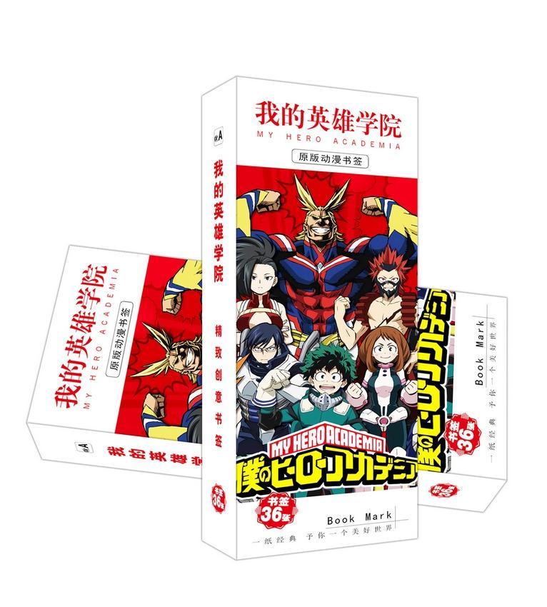 Hộp ảnh Bookmark Boku no Hero Academia Học viện anh hùng kẹp sách tiện lợi 36 tấm anime chibi