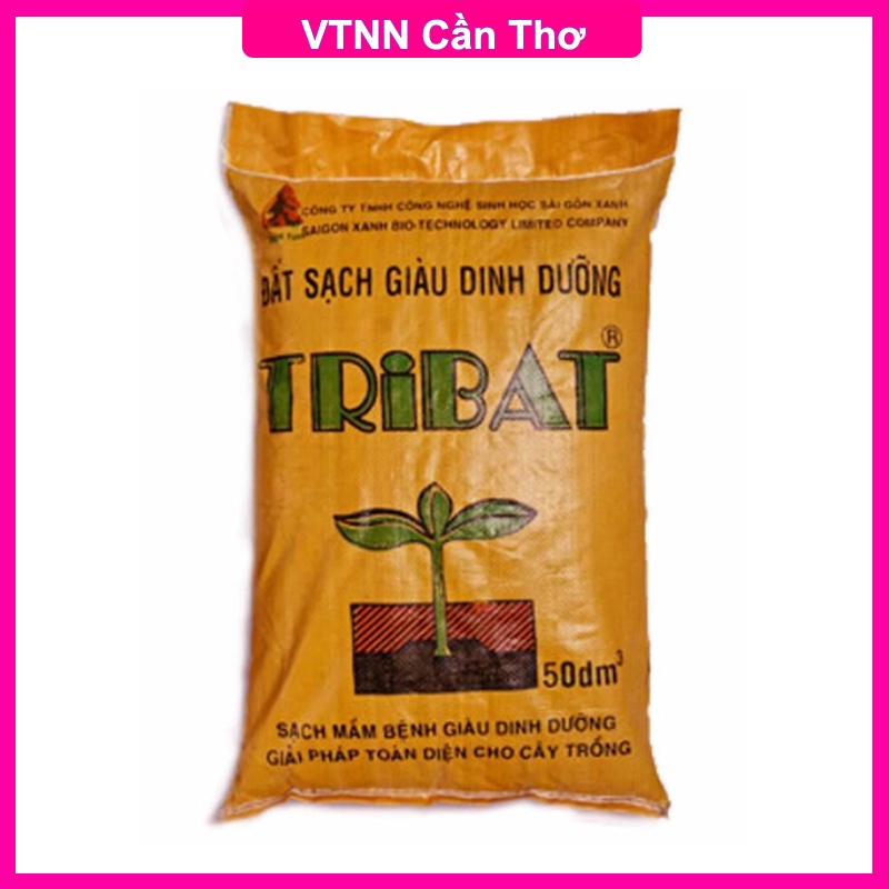 Đất sạch giàu dinh dưỡng Tribat 50dm3 (~25kg)
