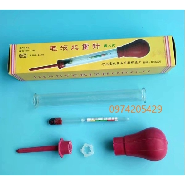 Tỷ Trọng Kế Đo Nồng Độ Axit Trong Bình Acquy