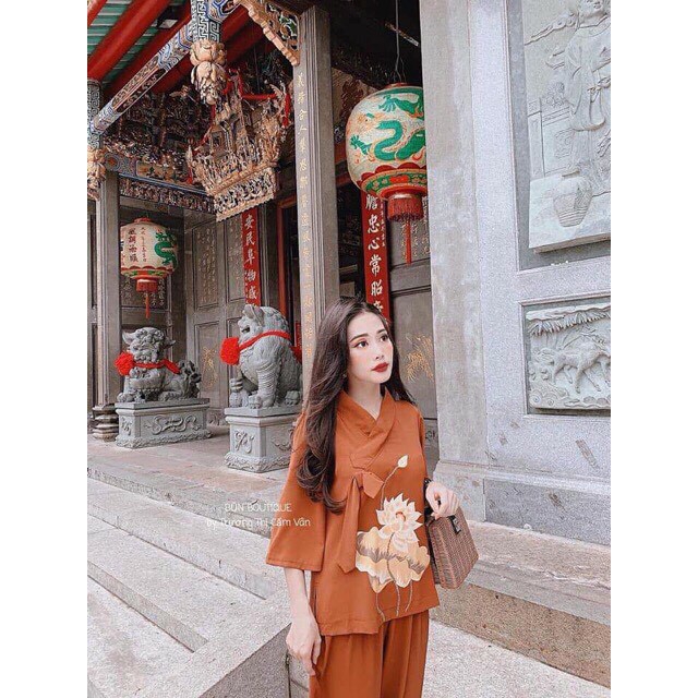 [HCM]SET ĐỒ LAM ĐI CHÙA CAO CẤP