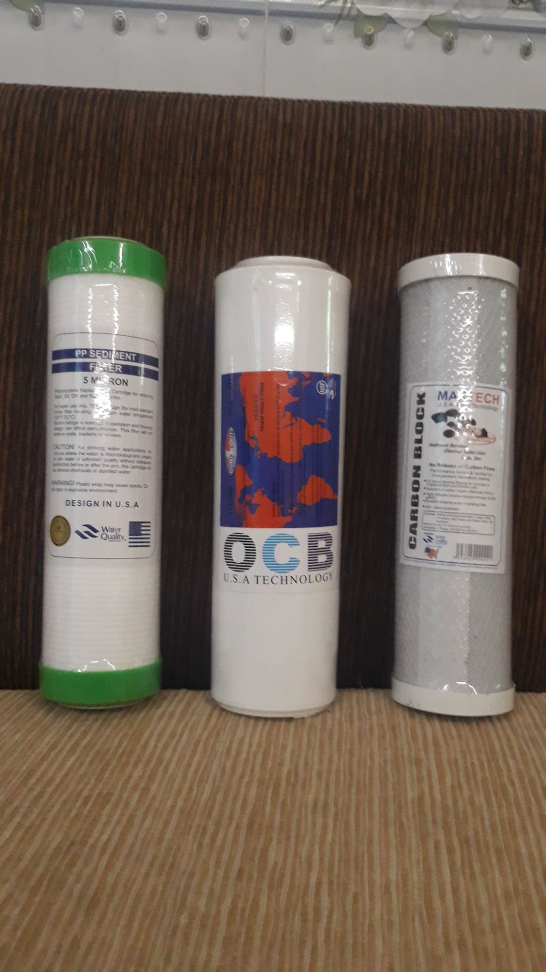 Bộ 3 linh kiện lõi lọc nước RO.