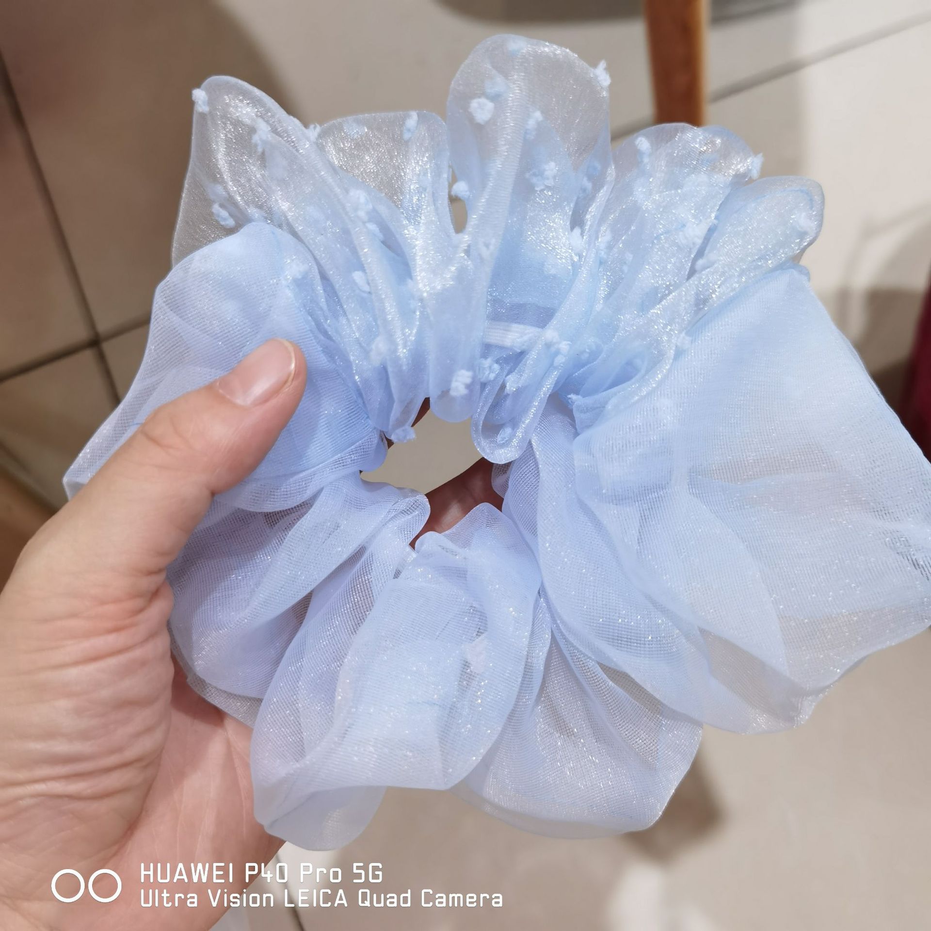[HCM]Cột Tóc Bèo Scrunchies To Vải Voan Siêu Hot