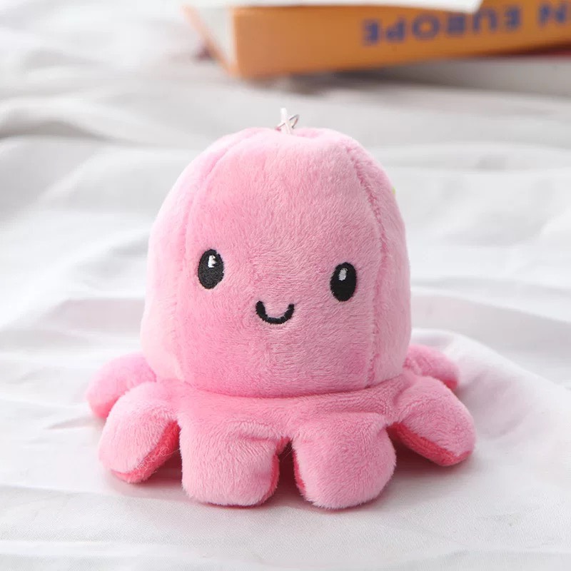 Bạch tuộc cảm xúc bông, mini, móc khóc 10cm