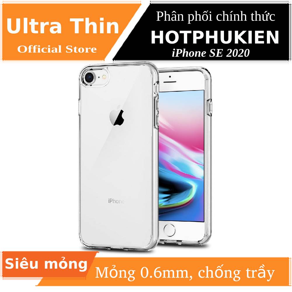 Ốp lưng dẻo silicon cho iPhone SE 2020 / iPhone 7 / iPhone 8 hiệu Ultra Thin - Phân phối bởi Hotphukien