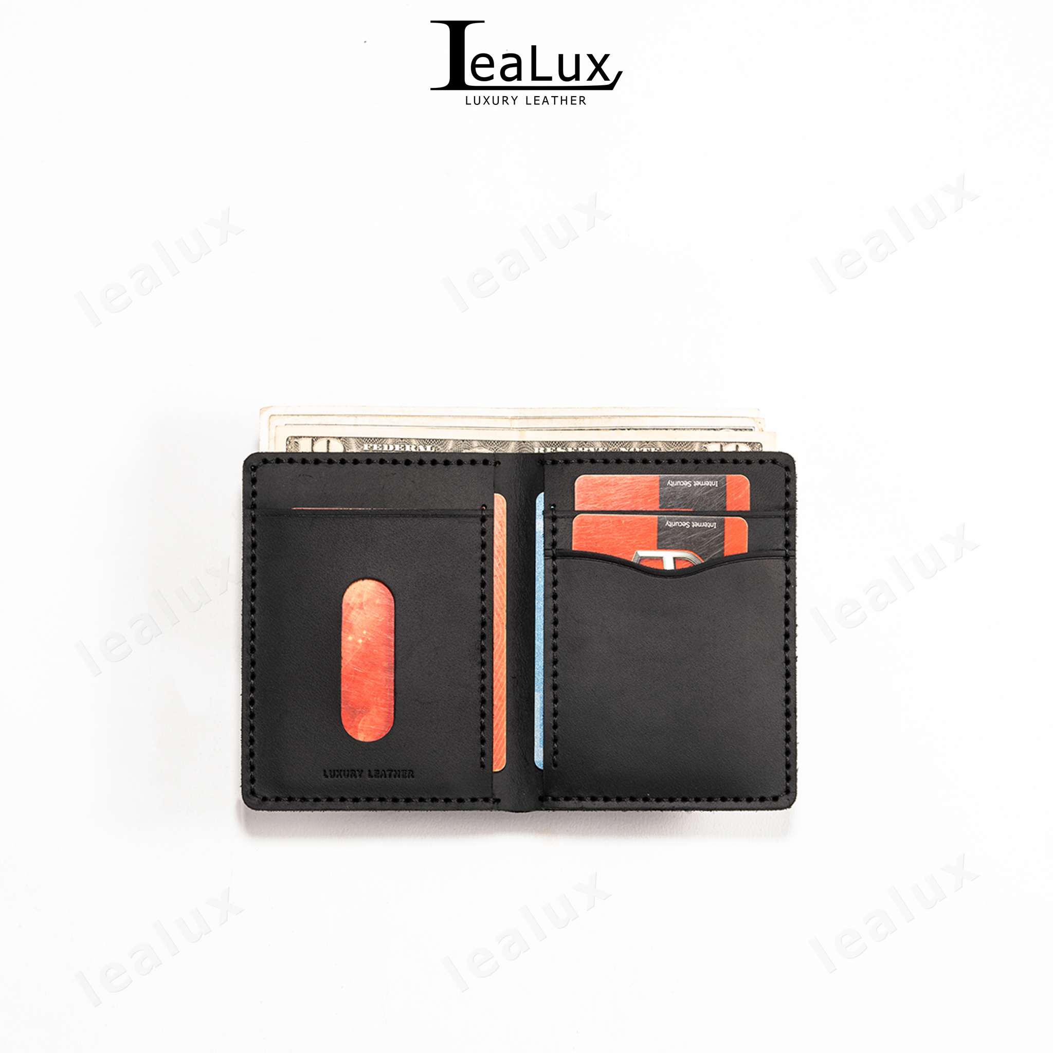 Ví Đứng Mini Da Sáp Handmade LEALUX Mini Handmade 5