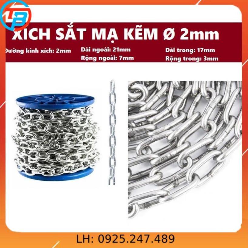 Dây xích sắt mạ kẽm cáp thép thái bình vinàn