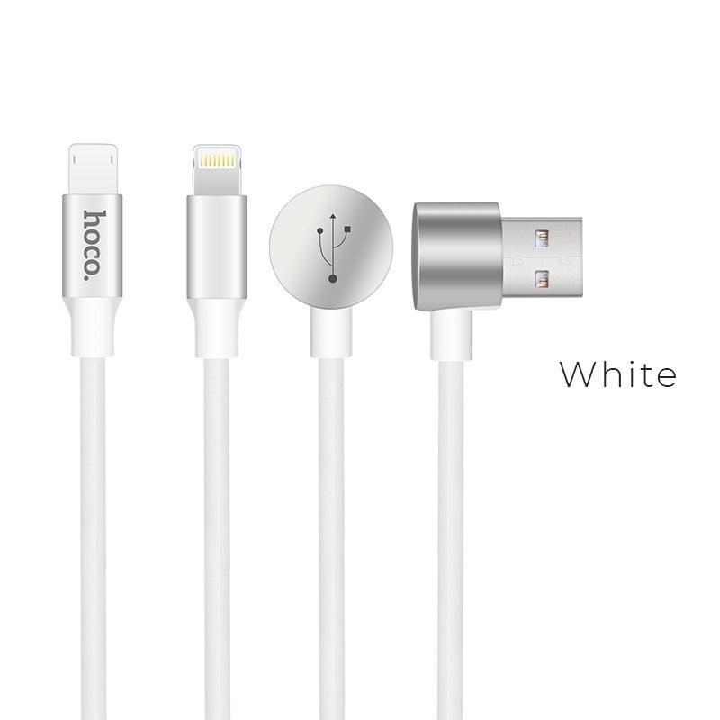 Cáp sạc đa năng Hoco U18 2in1- 1 đầu dùng chung cho cả Lightning+Micro (Sạc nhanh 2.4A dài 1.2m)