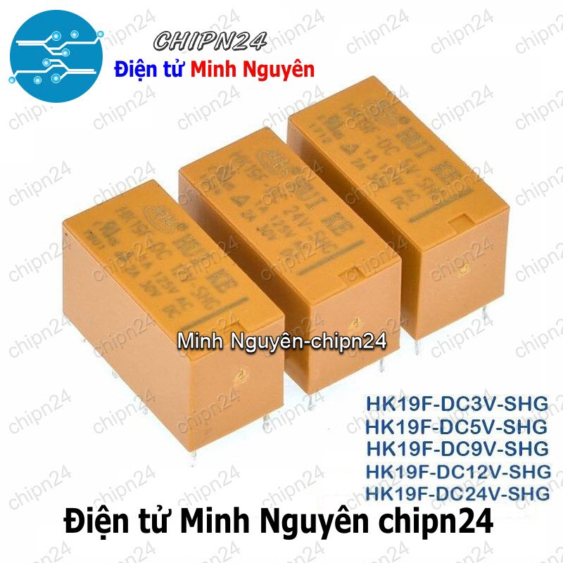 [1 con] (F196) Relay HK19F 8 chân 1A (3V/5V/9V/12V/24V HK19F-DC5V-SHG HK19F-DC12V-SHG HK19F-DC24V-SHG) - [Chọn Loại] - HHH.00115